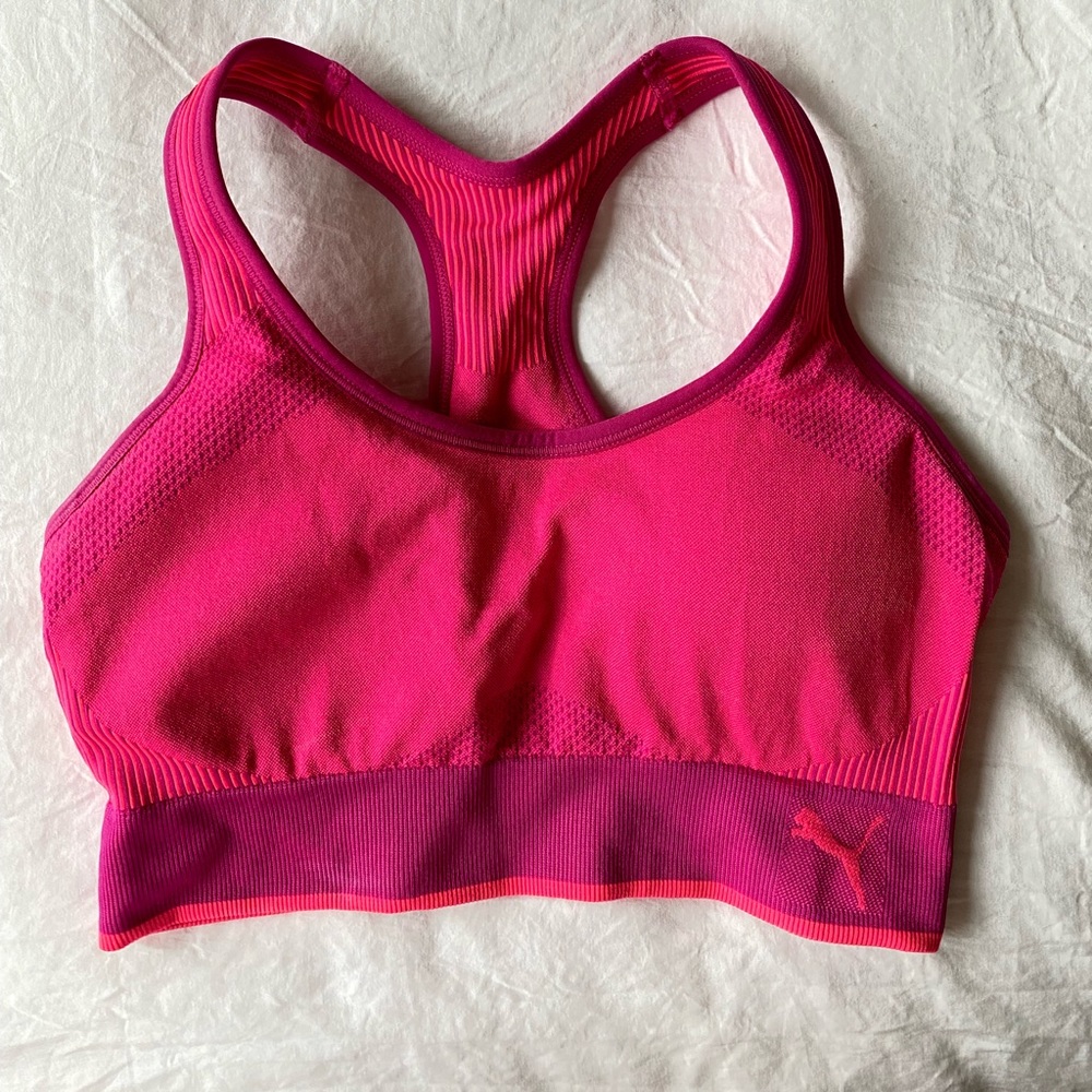 PUMA hot pink sports bra